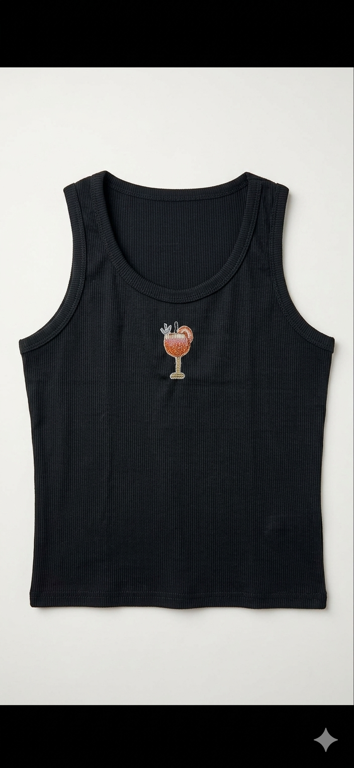 Orange Cocktail Tank Top