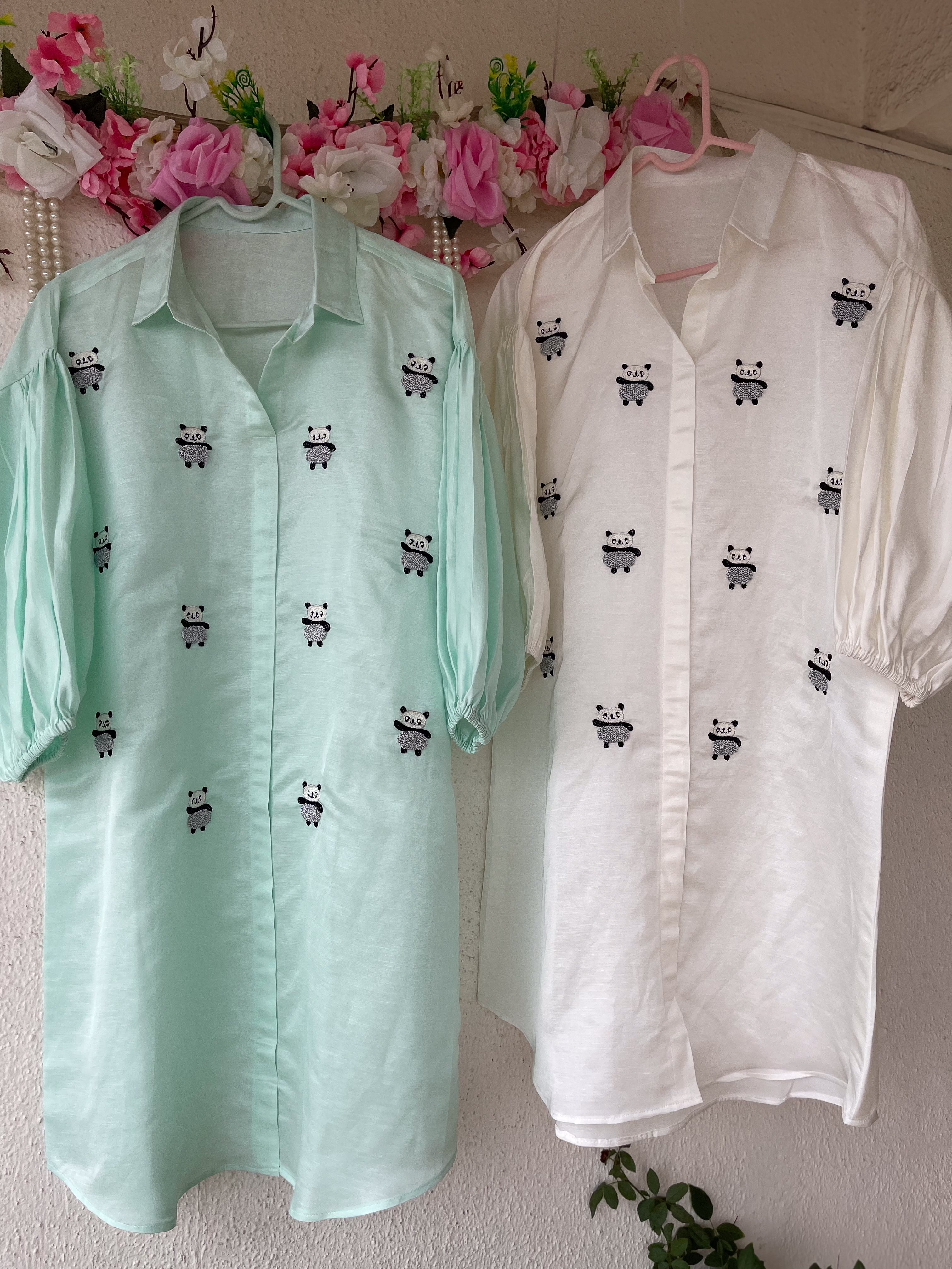 Snow Panda Shirt Dress