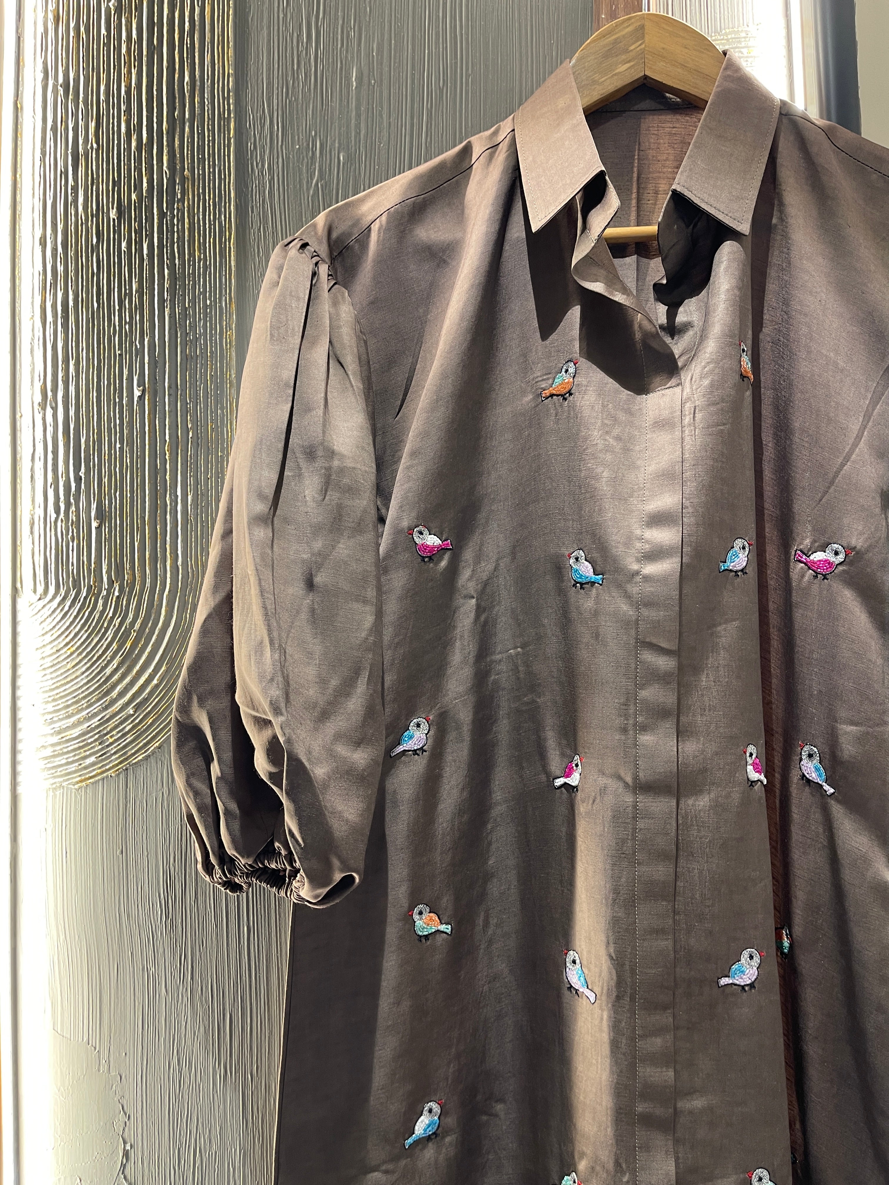 Bird Shirt Dress