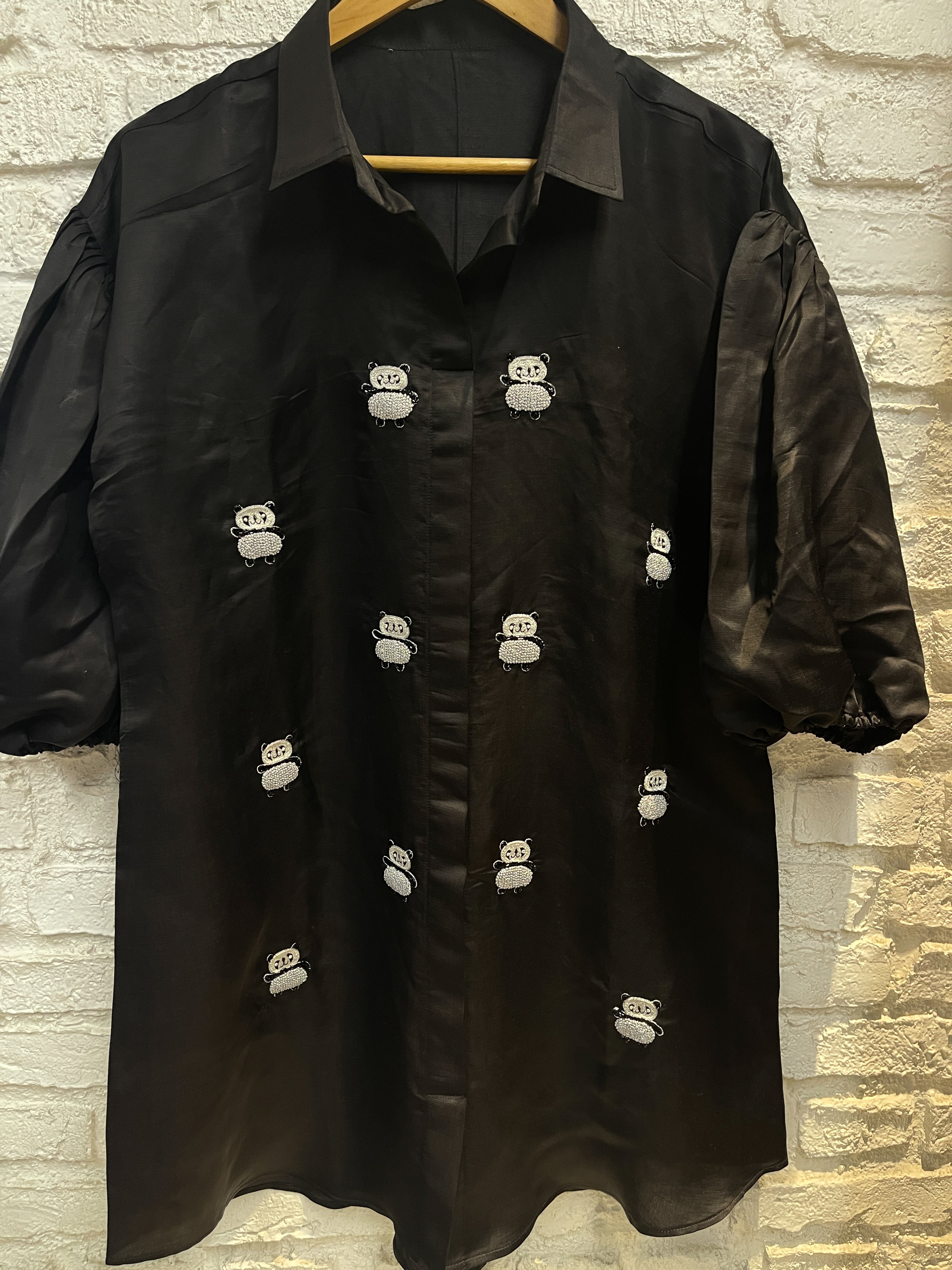 Snow Panda Shirt Dress