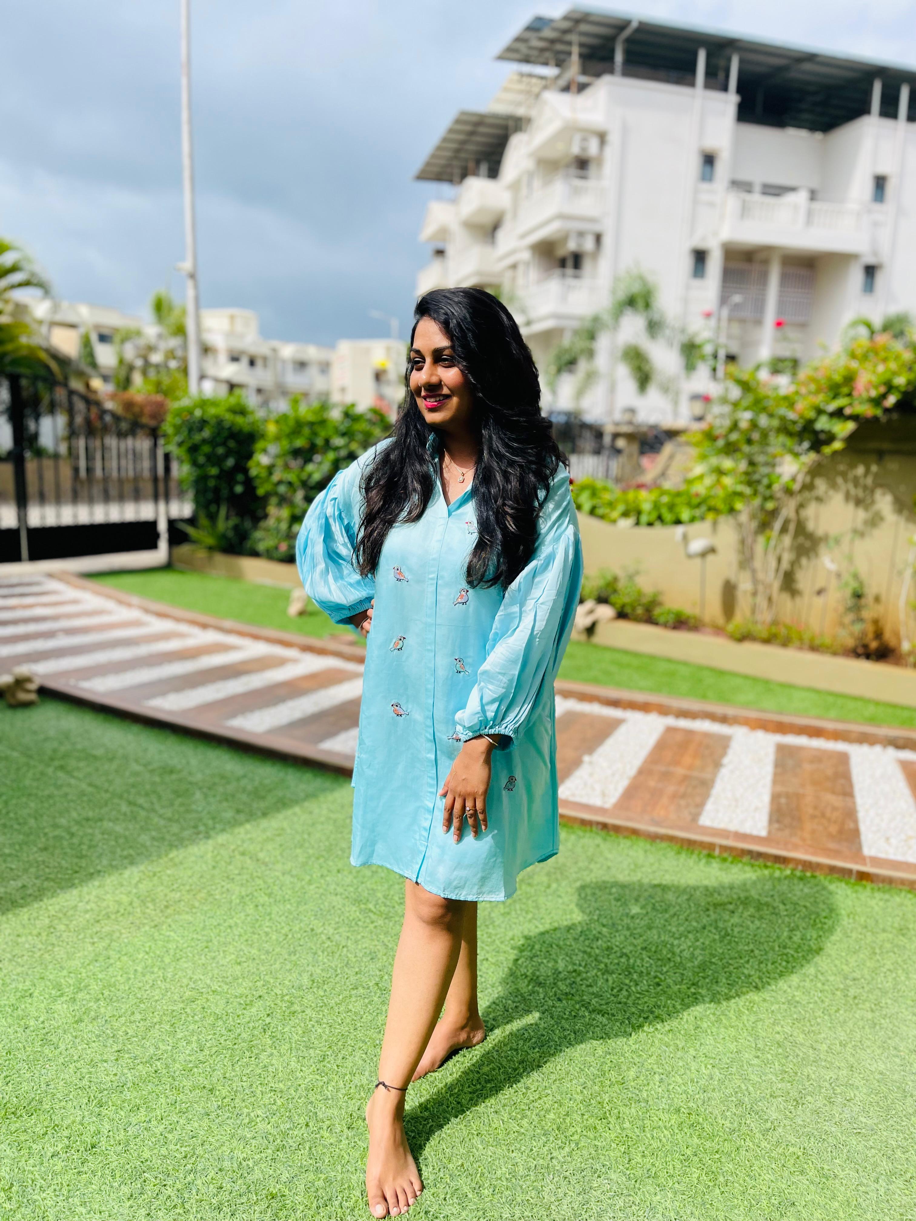 Bird Shirt Dress