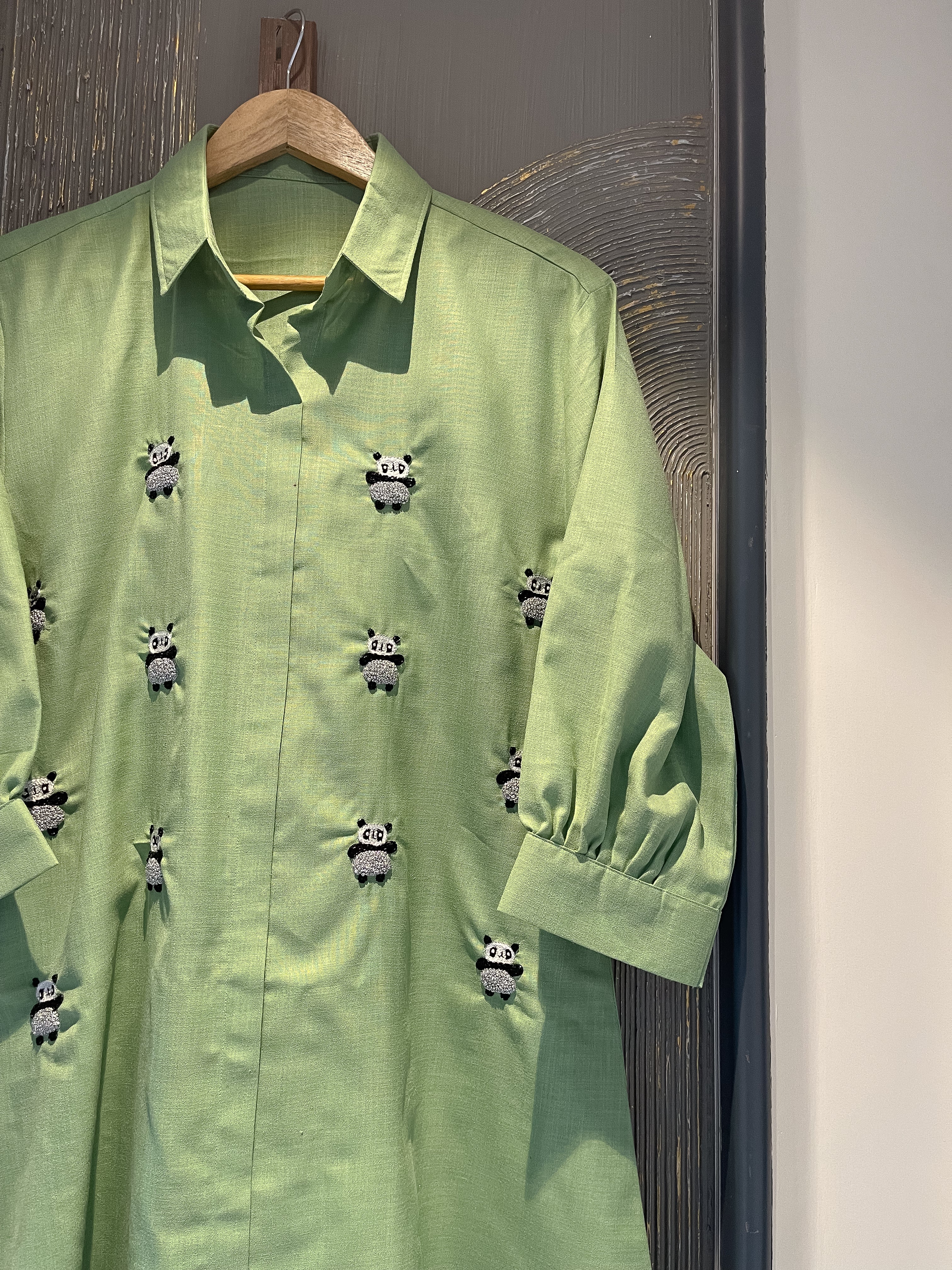Snow Panda Shirt Dress