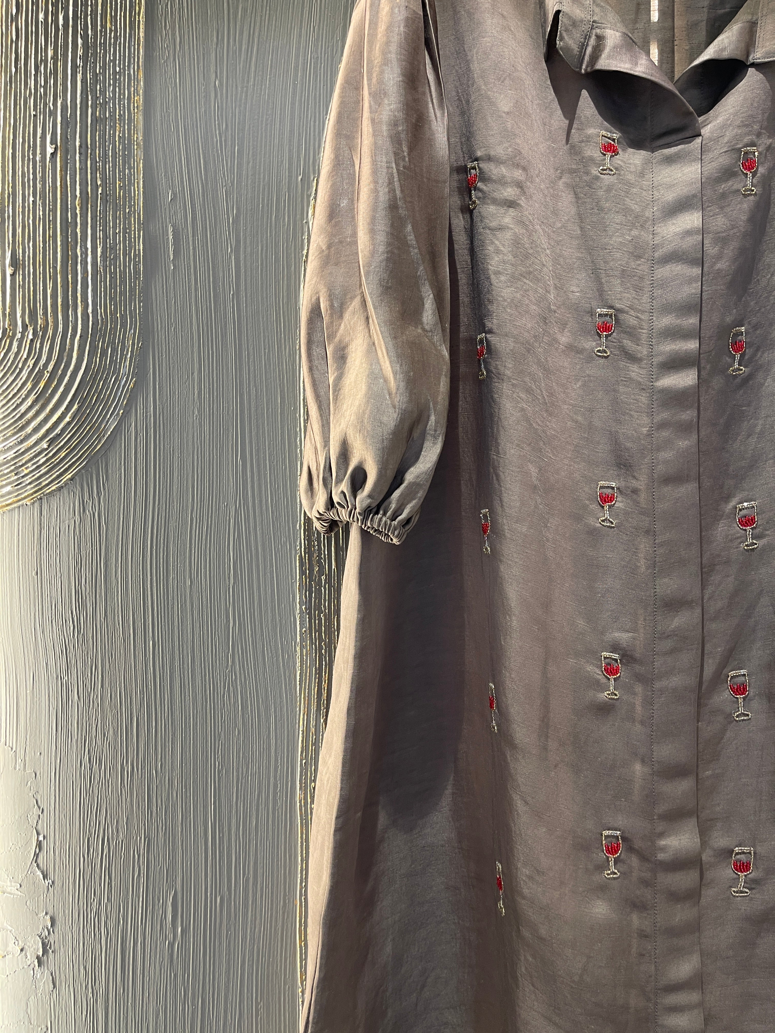 Wine Glass Shirt Dress