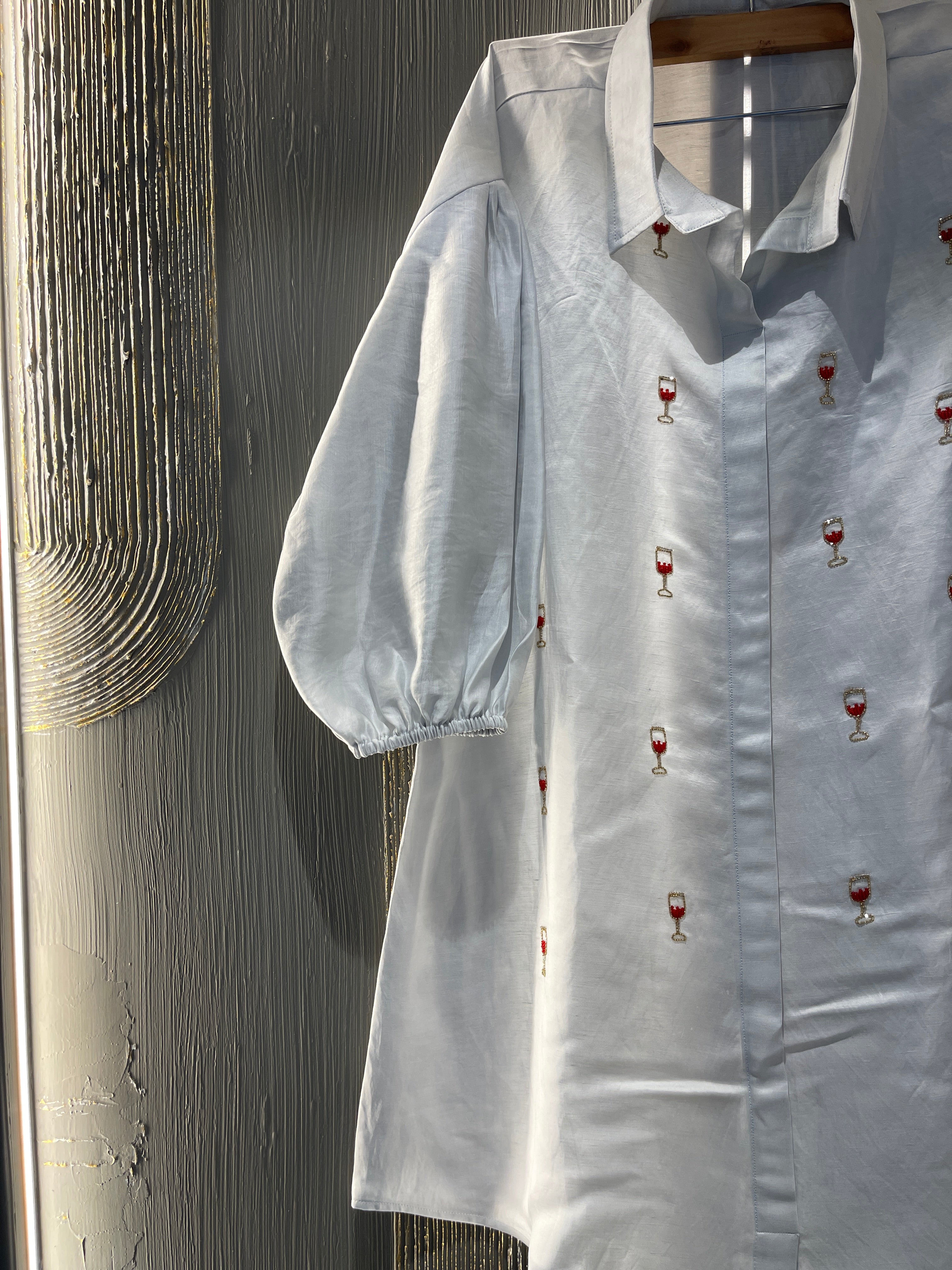 Wine Glass Shirt Dress