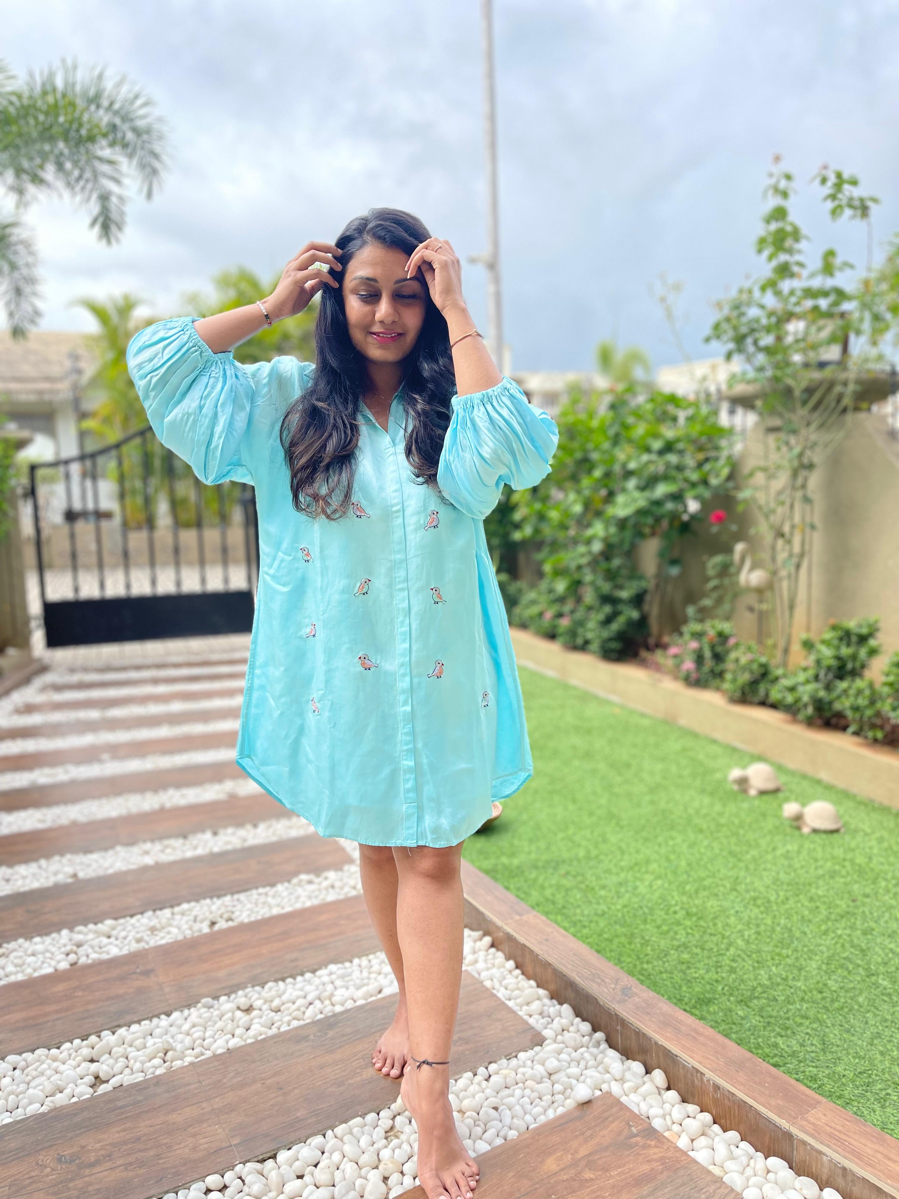 Bird Shirt Dress