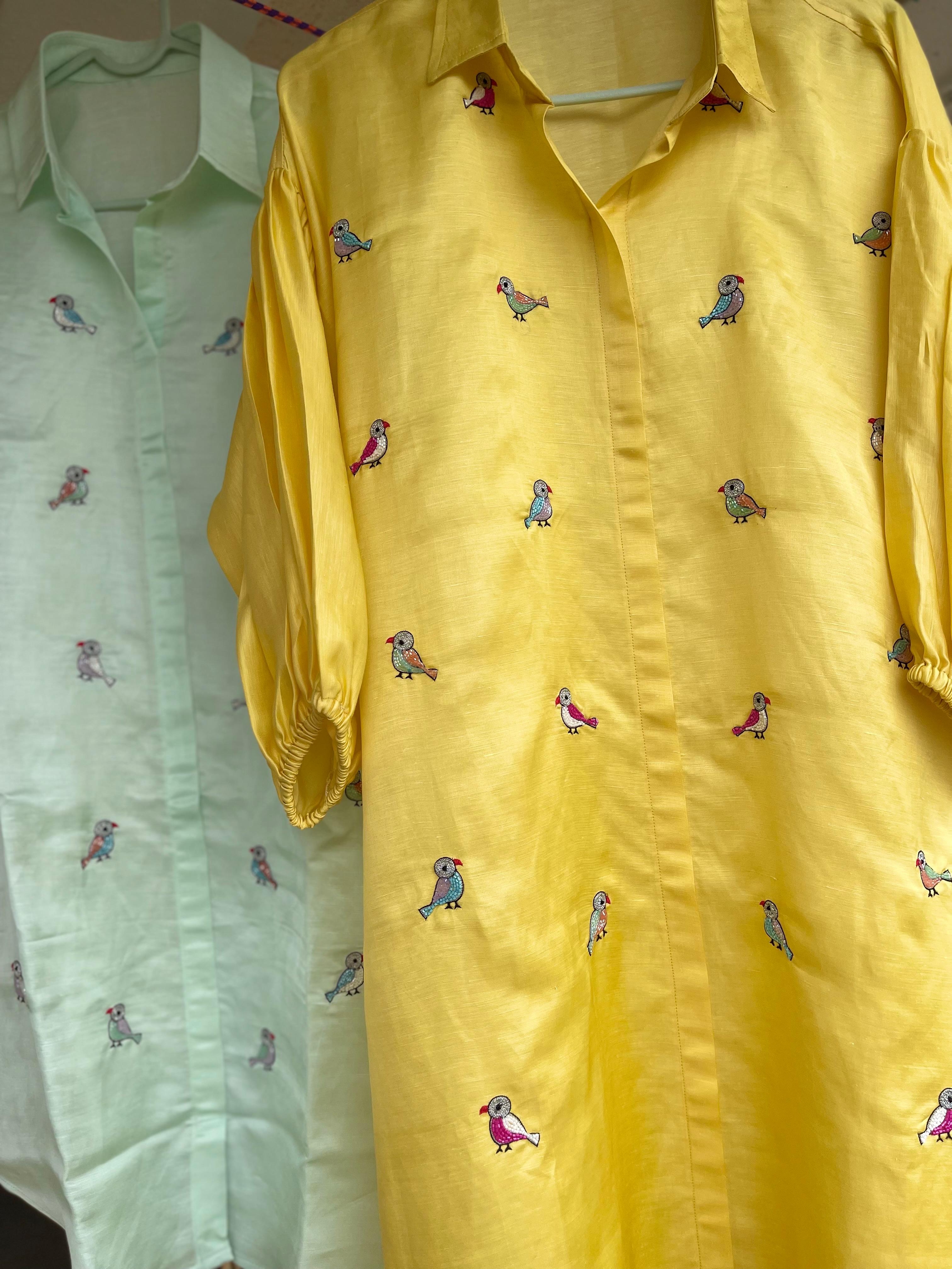 Bird Shirt Dress